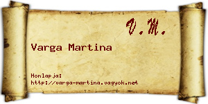 Varga Martina névjegykártya